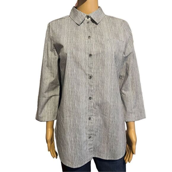 Lafayette 148 sz M cuff or not blouse - Picture 1 of 8